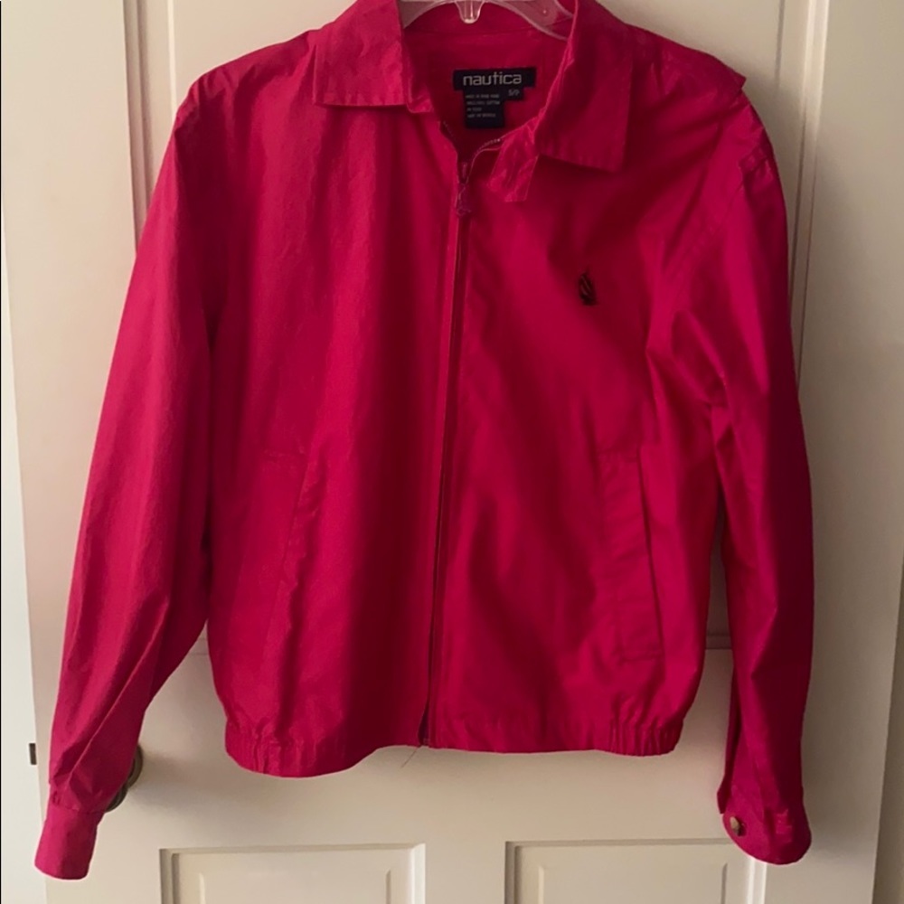 Nautica dark pink lightweight jacket.